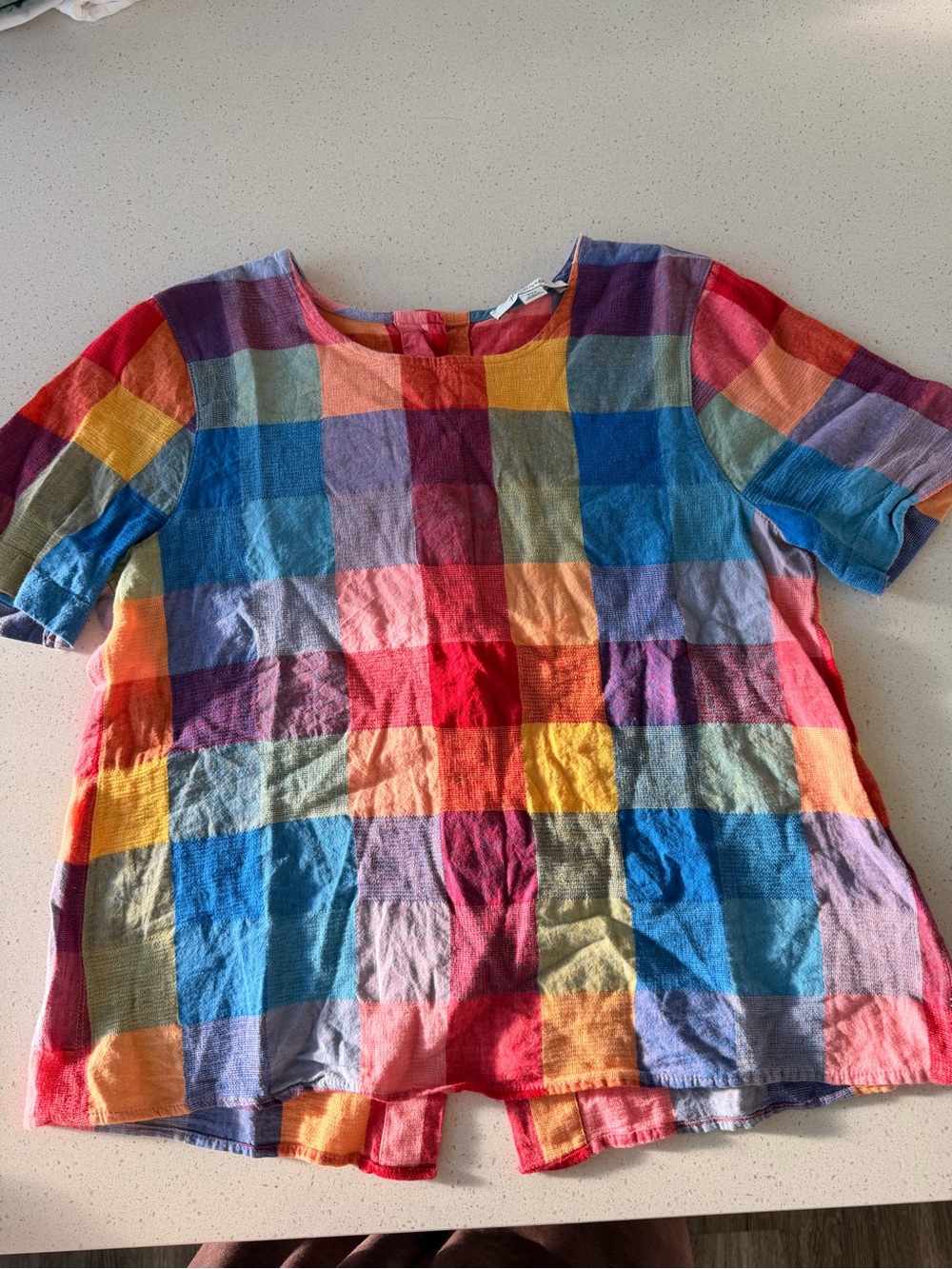 Madewell picnic plaid button back shirt